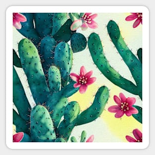 Watercolor cactus plant cactus pattern Sticker